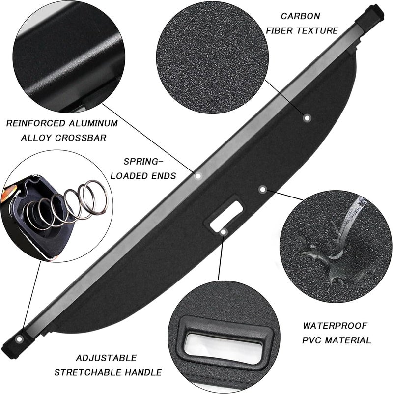 Sze Cargo Cover for Kia Sportage 2023 2024 2025 2026 Accessories Retractable Trunk Cover Black Rear Trunk Security Cover Shielding Shade Waterproof-New Upgrade - Image 2